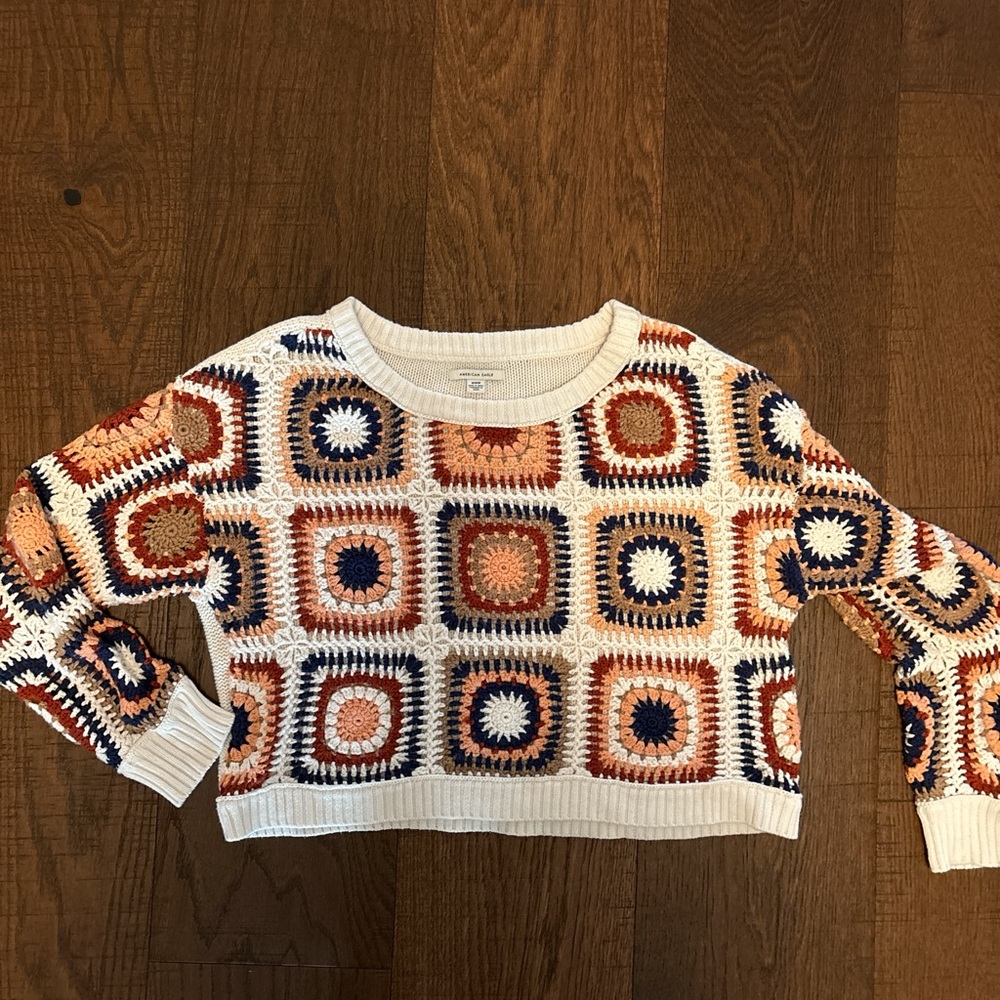 festive fun & colorful sweater.